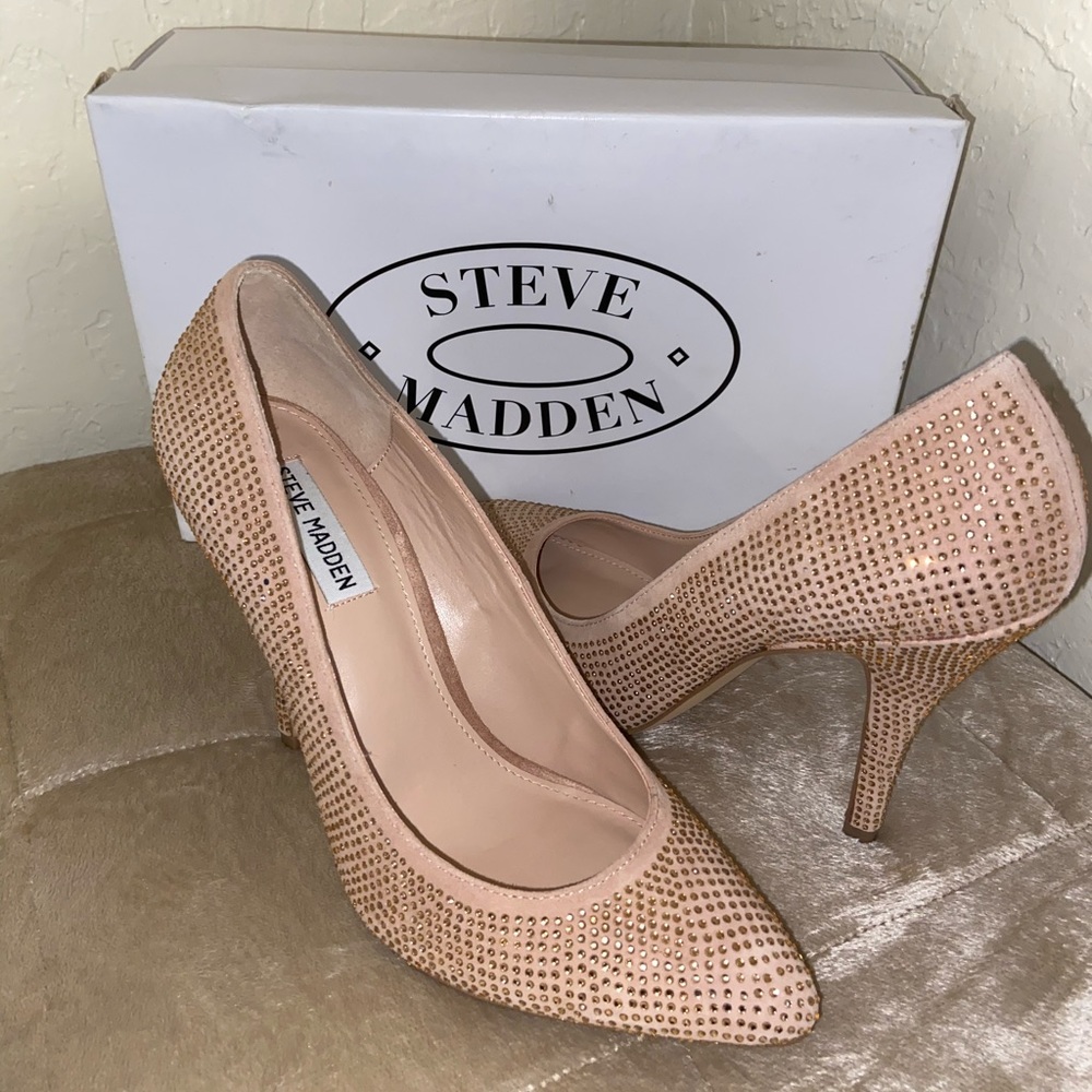 Steve Madden Blush Jeweled Heels